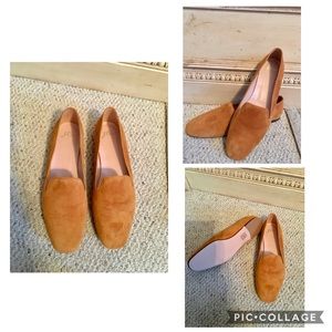 Jcrew Camel Suede Ballet Flats
